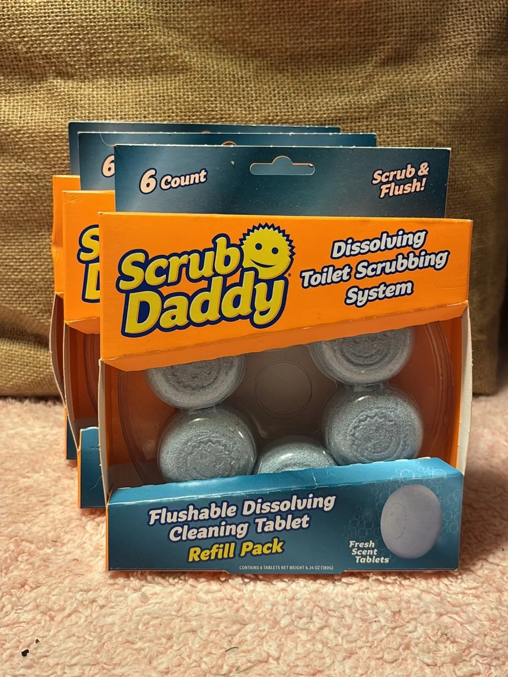 Flushable Dissolving Toilet Scrubbing Tablets
